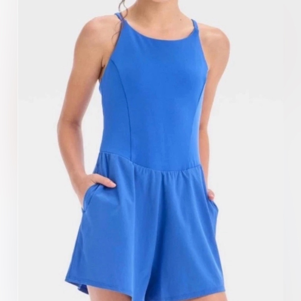 all in motion Blue Girls' Athletic Romper